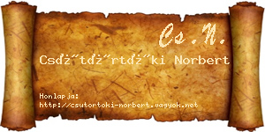 Csütörtöki Norbert névjegykártya