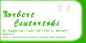 norbert csutortoki business card